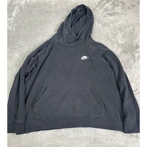 Nike Sportswear Funnel Neck Pullover Hoodie Women's Size Large Black